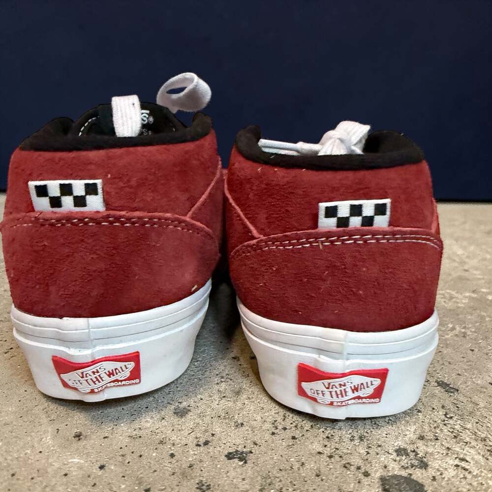 Vans Skate Half Cab Burgundy Red Suede Skate Shoes